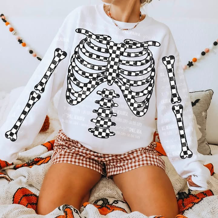 CHECKERED SKELLY BONES (BUNDLE)- DTF