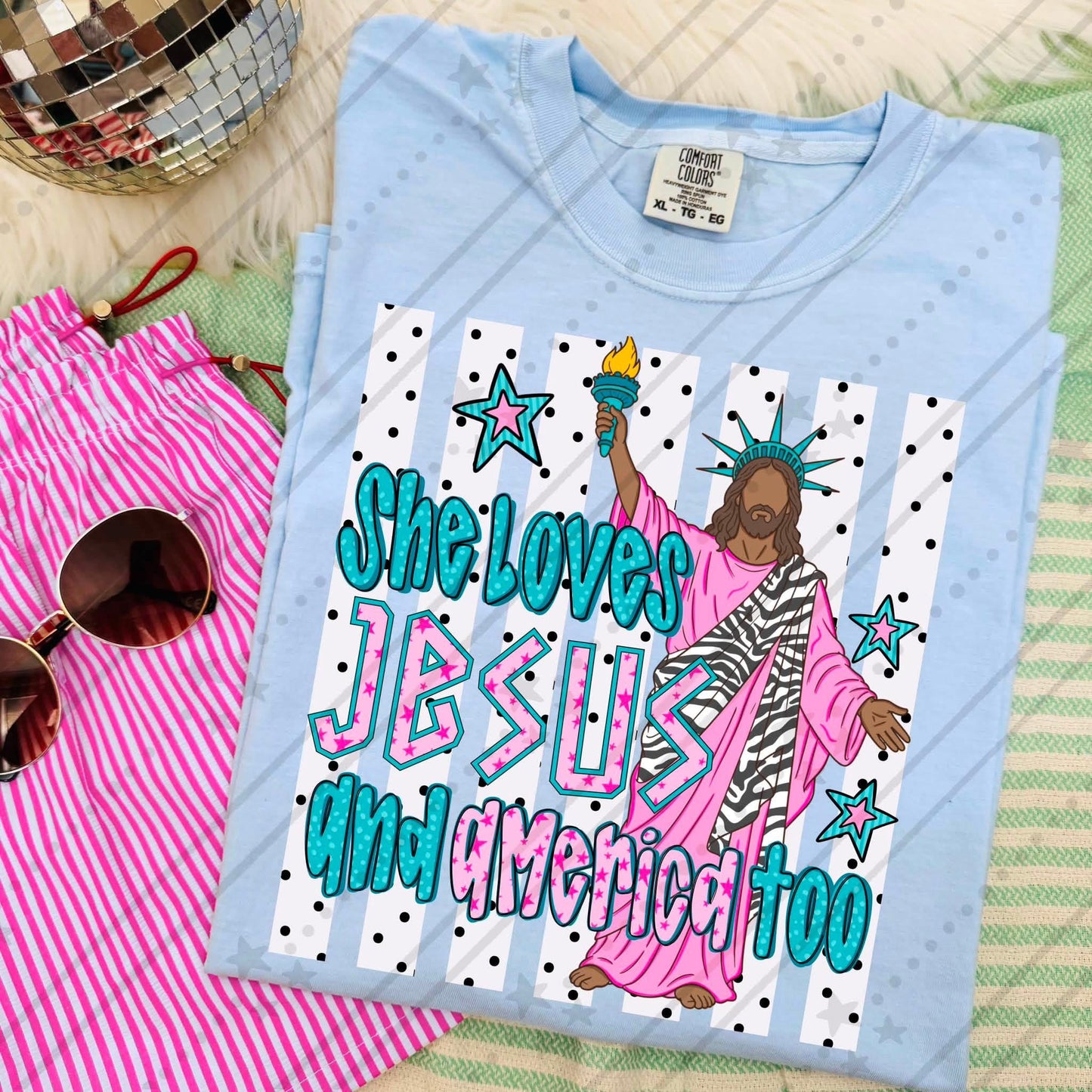 JESUS LOVES AMERICA- DTF TRANSFER