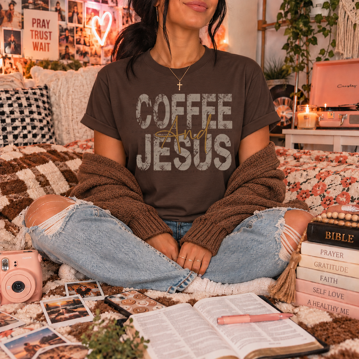 COFFEE AND JESUS-DTF TRANSFER