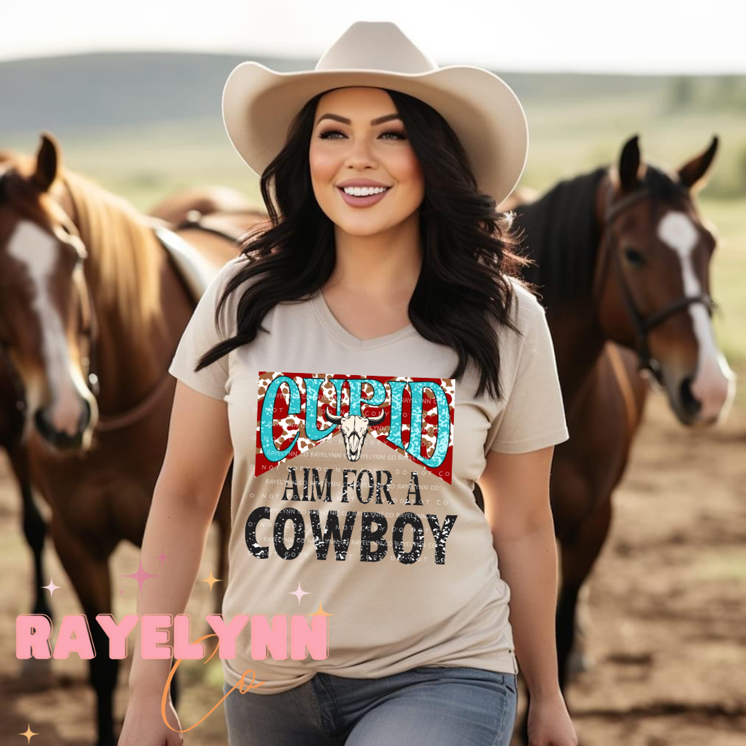 AIM FOR A COWBOY- DTF