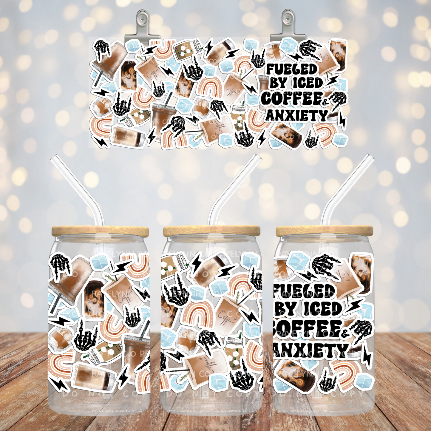 ANXIETY- UV DTF WRAP