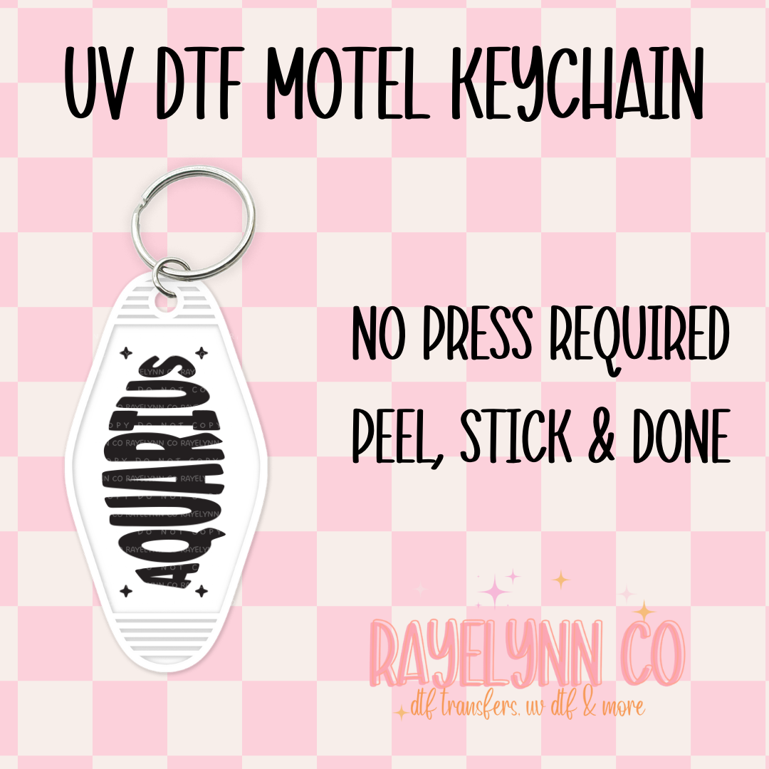 AQUARIUS- UV DTF MOTEL KEYCHAIN