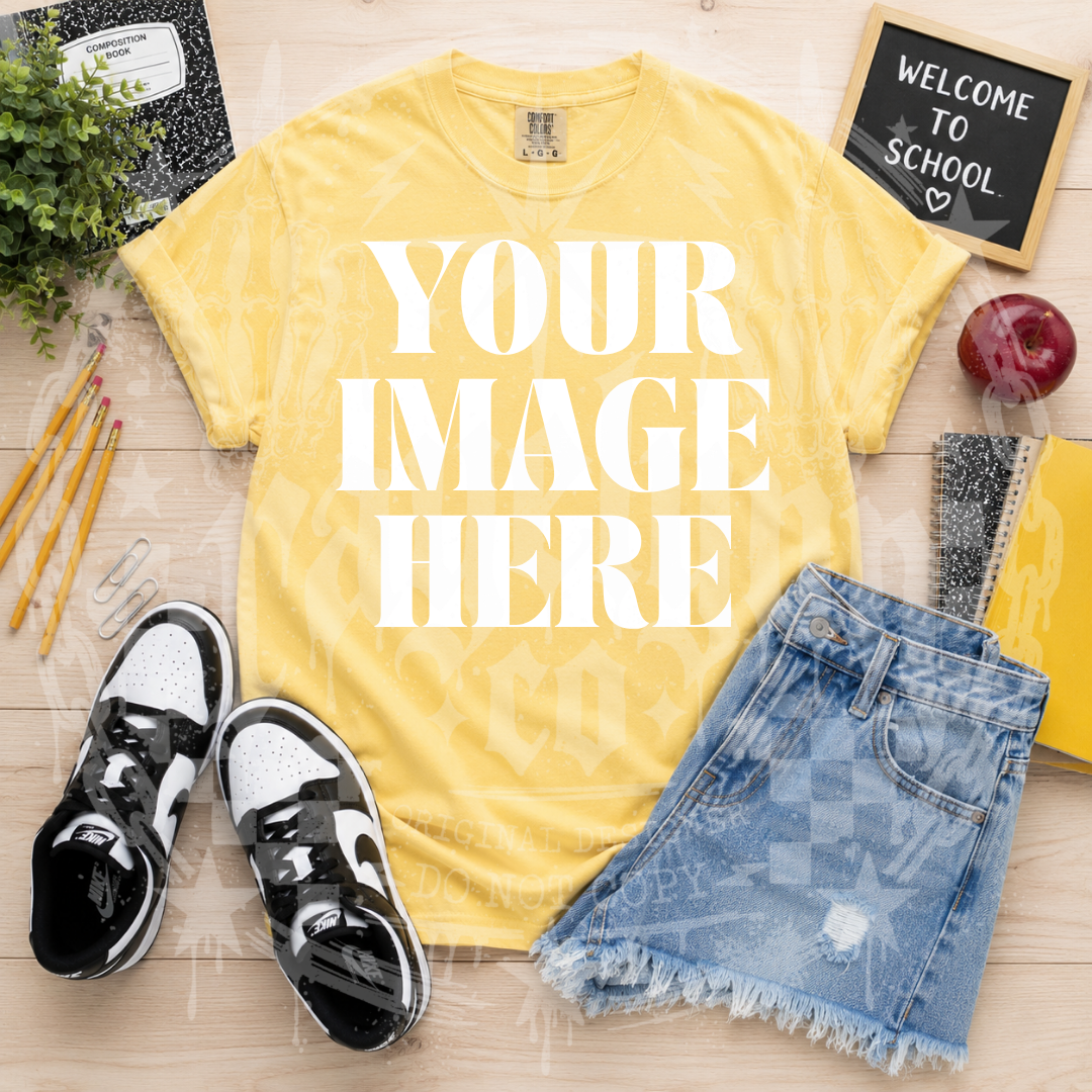 COMFORT COLOR BANANA BLANK MOCKUP- DIGITAL DOWNLOAD
