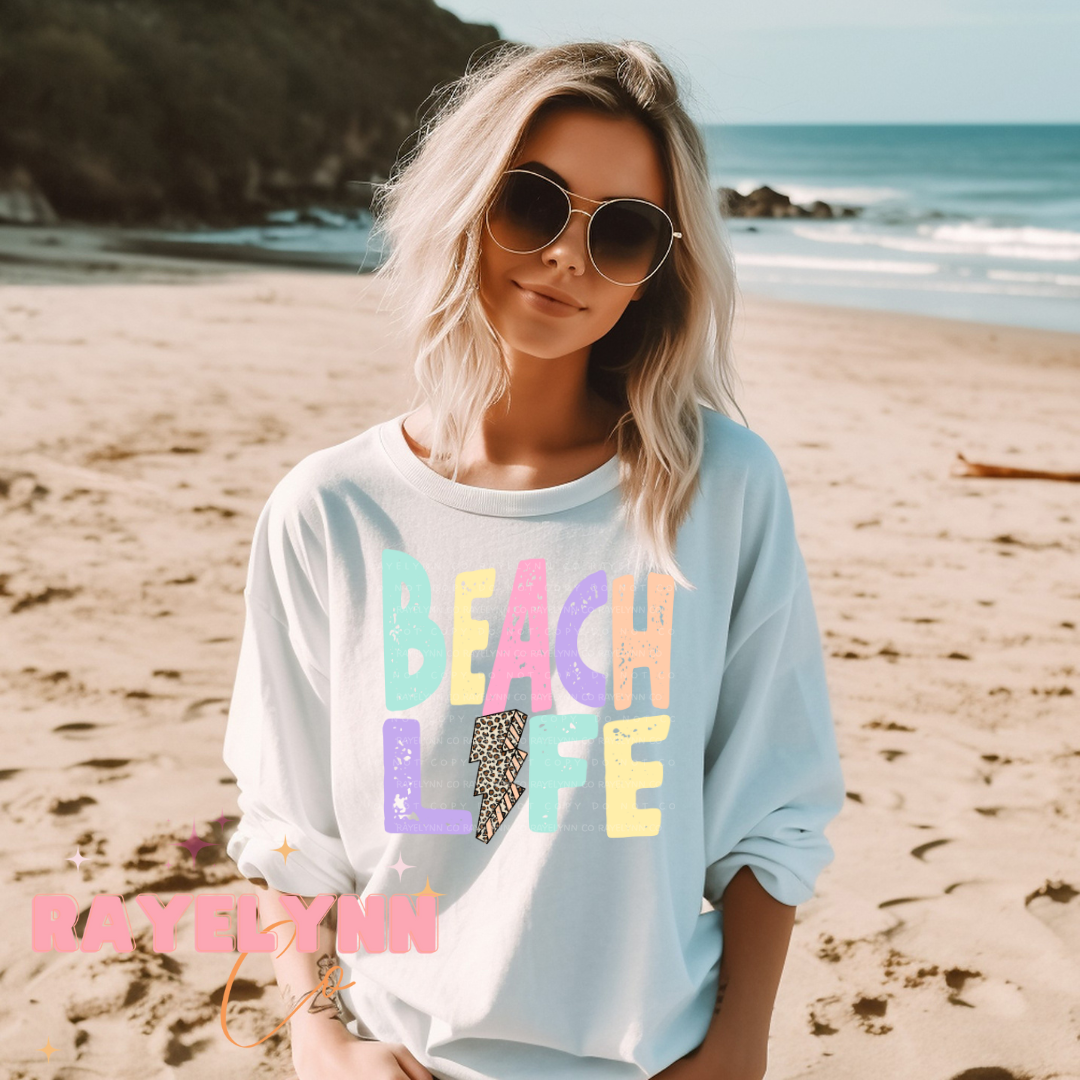 BEACH LIFE (DISTRESSED)- DTF