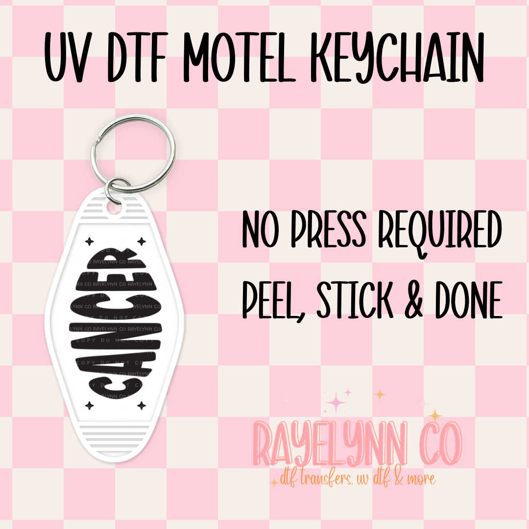CANCER- UV DTF MOTEL KEYCHAIN