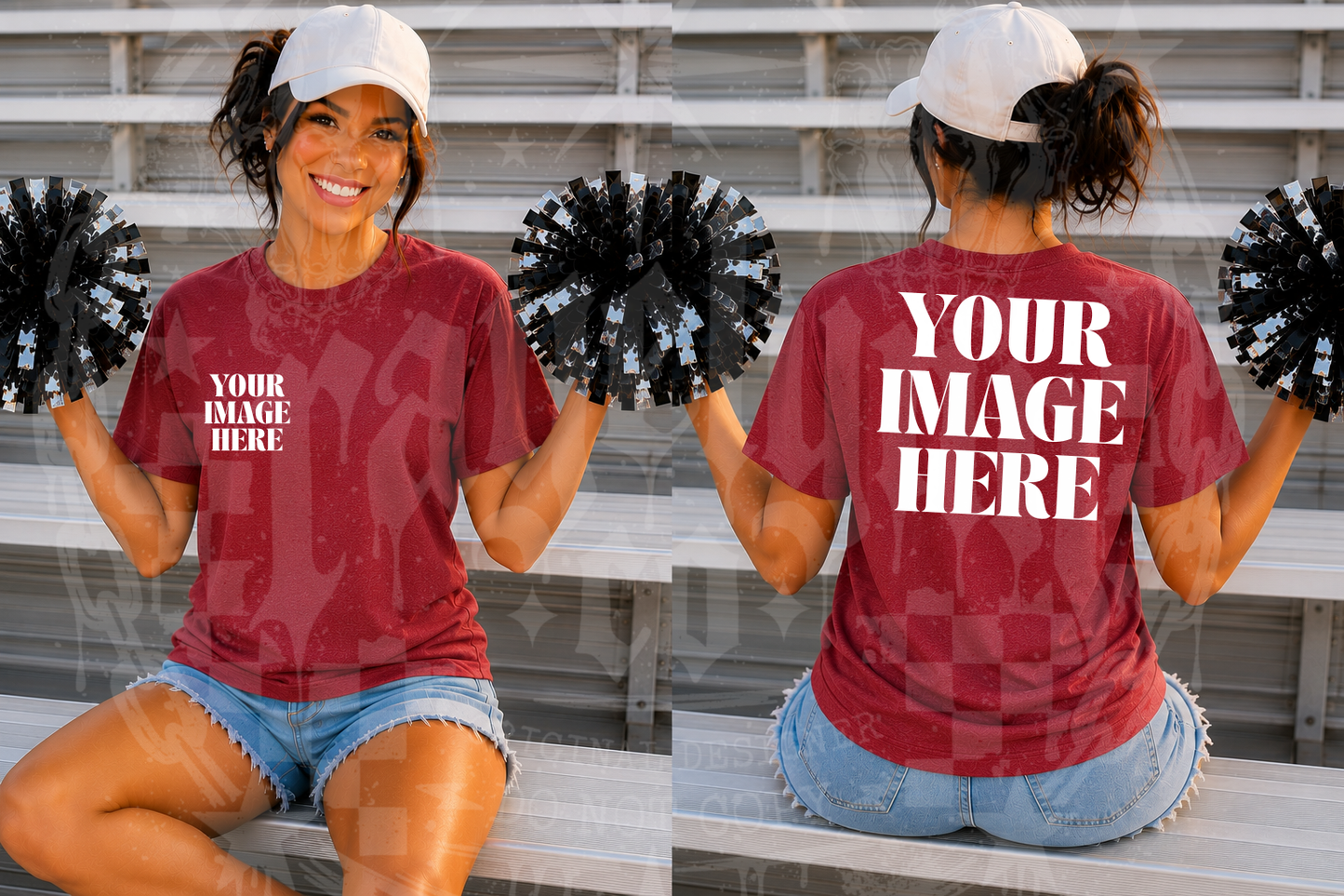 BELLA + CANVAS HEATHER CARDINALS BLANK MOCKUP- DIGITAL DOWNLOAD