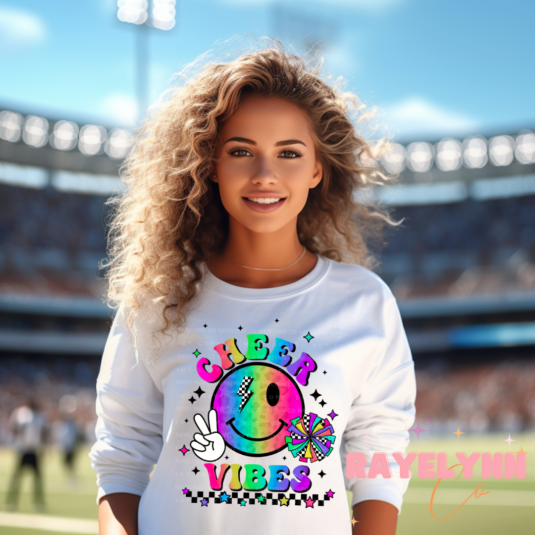 CHEER VIBES RETRO PINK (ADULT)- DTF
