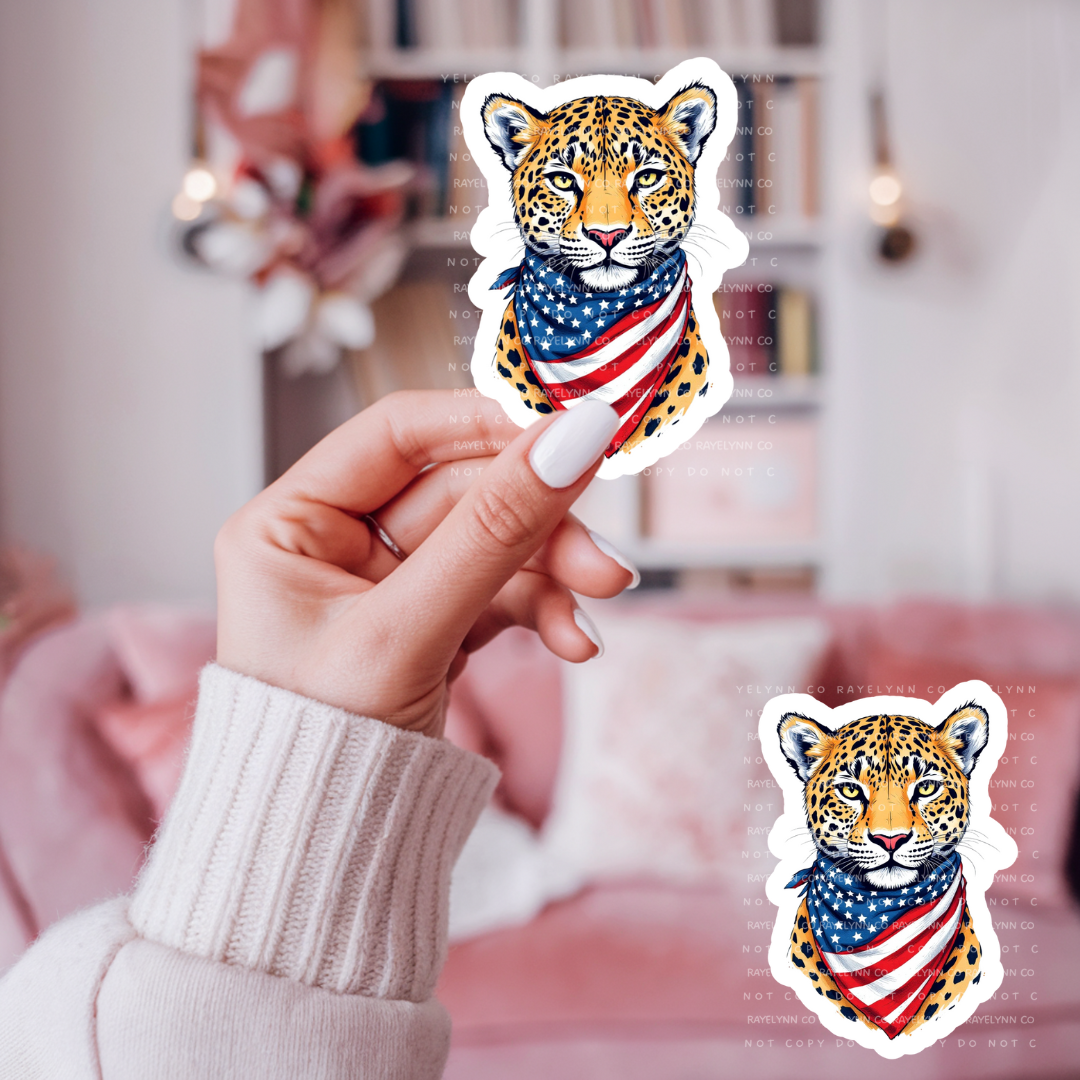 CHEETAH- DYE CUT STICKER