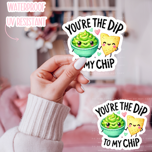 CHIP & DIP- DYE CUT STICKER