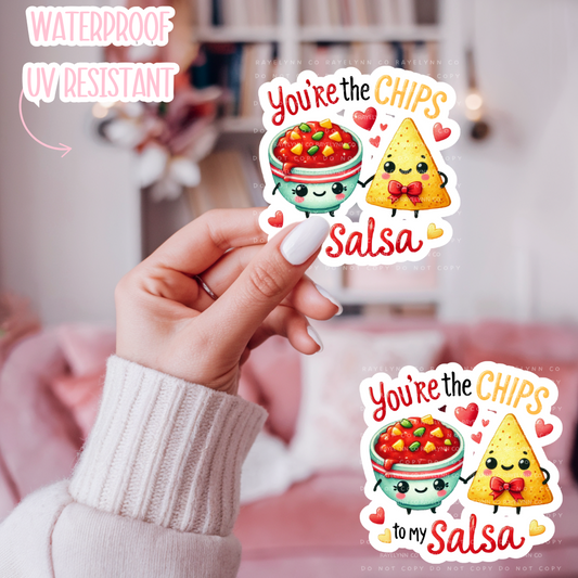 CHIPS & SALSA- DYE CUT STICKER