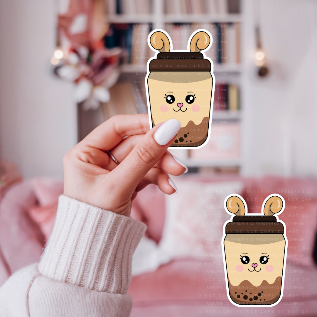 CHOCOLATE BOBA- DYE CUT STICKER