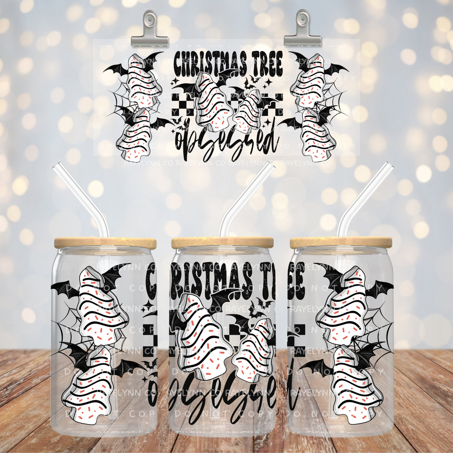 CHRISTMAS OBSESSED - UV DTF WRAP