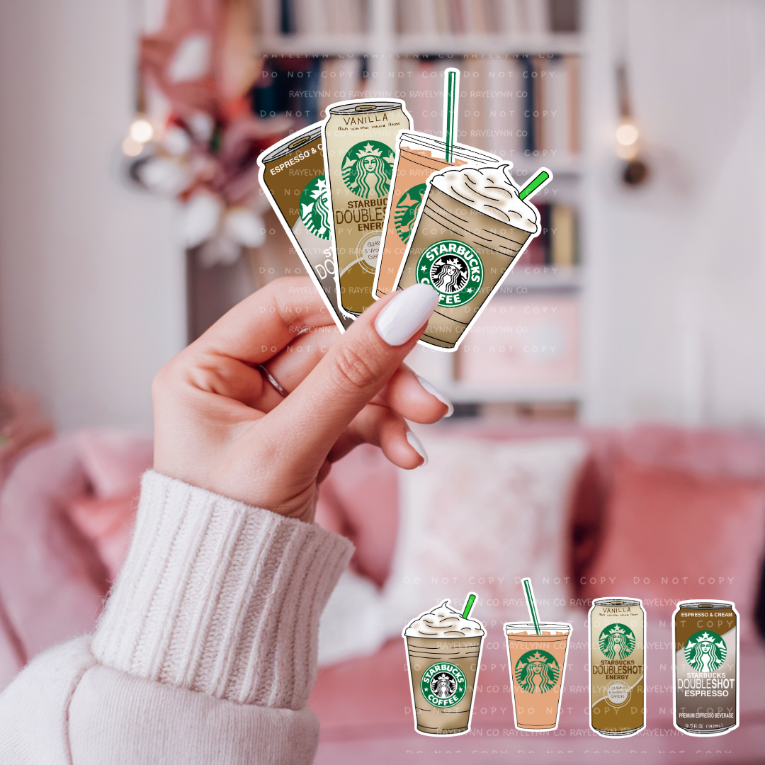 COFFEE STICKER PACKAGE- DYE CUT STICKER