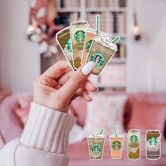 COFFEE STICKER PACKAGE- DYE CUT STICKER