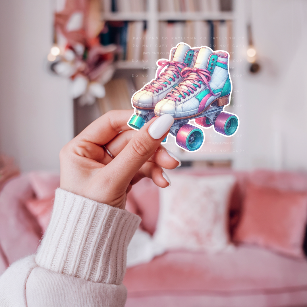 RETRO SKATES- DYE CUT STICKER