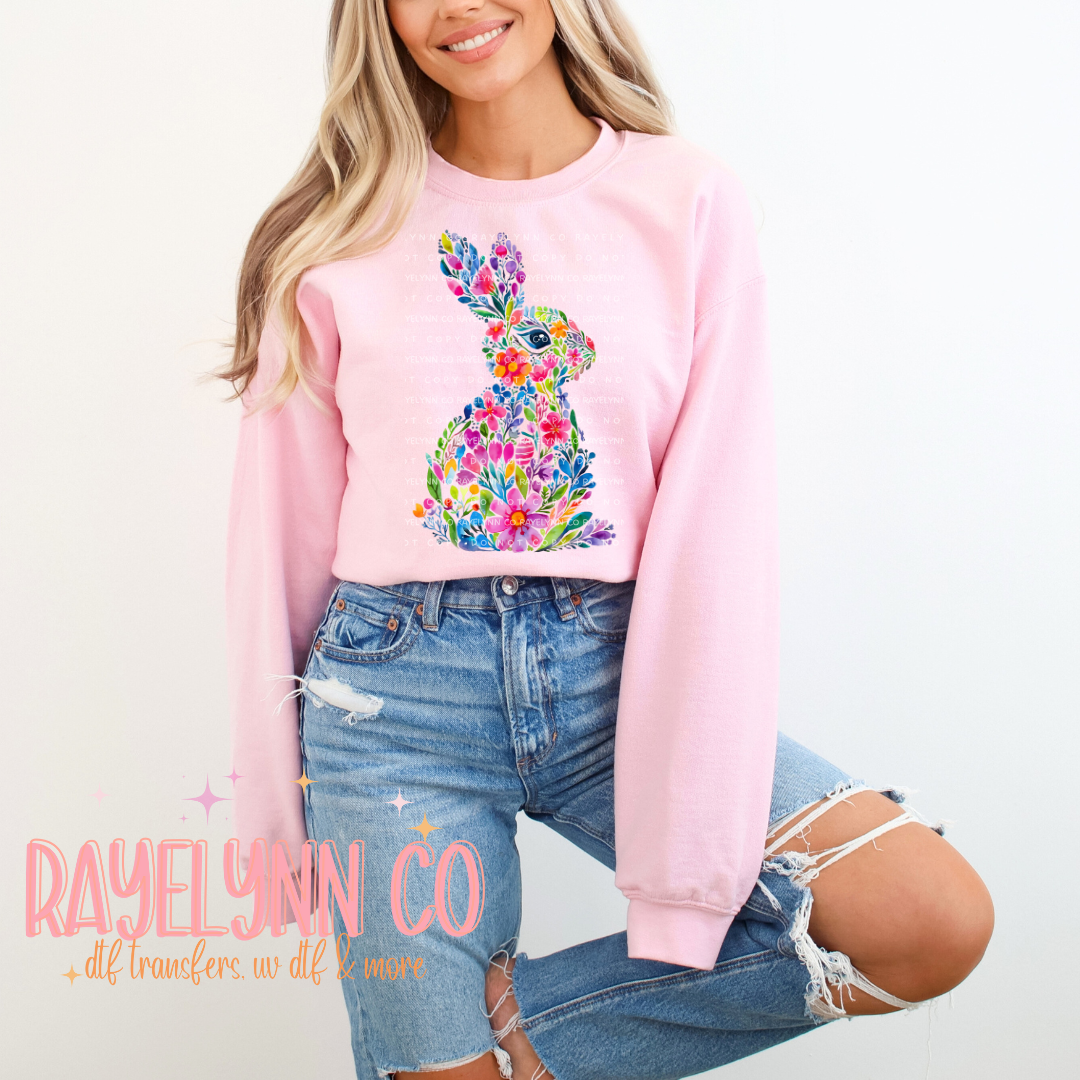 FLORAL BUNNY- DTF