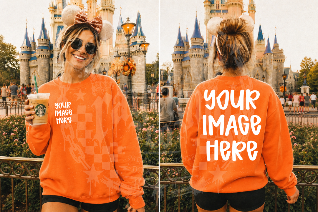 GILDAN ORANGE BLANK MOCKUP- DIGITAL DOWNLOAD