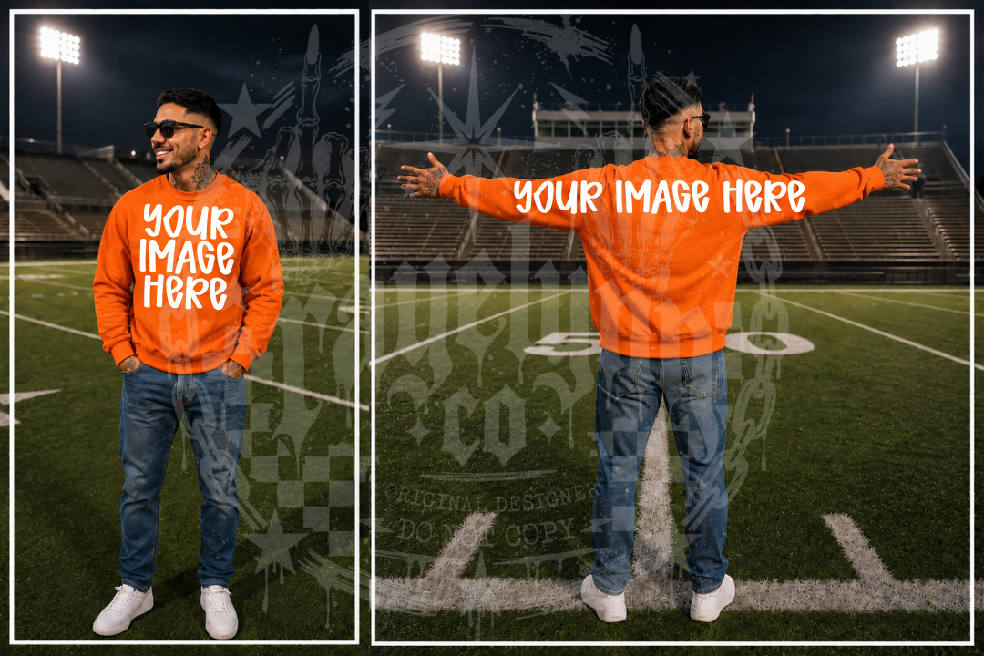 GILDAN ORANGE BLANK MOCKUP- DIGITAL DOWNLOAD