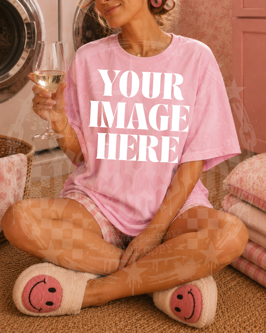 GILDAN PINK BLANK MOCKUP- DIGITAL DOWNLOAD