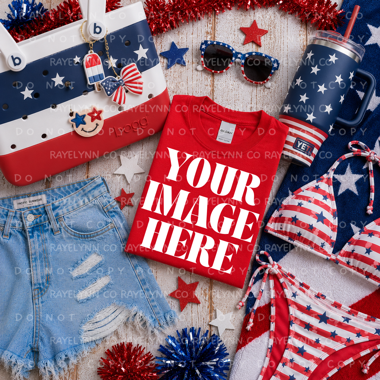 GILDAN RED BLANK MOCK UP- DIGITAL DOWNLOAD