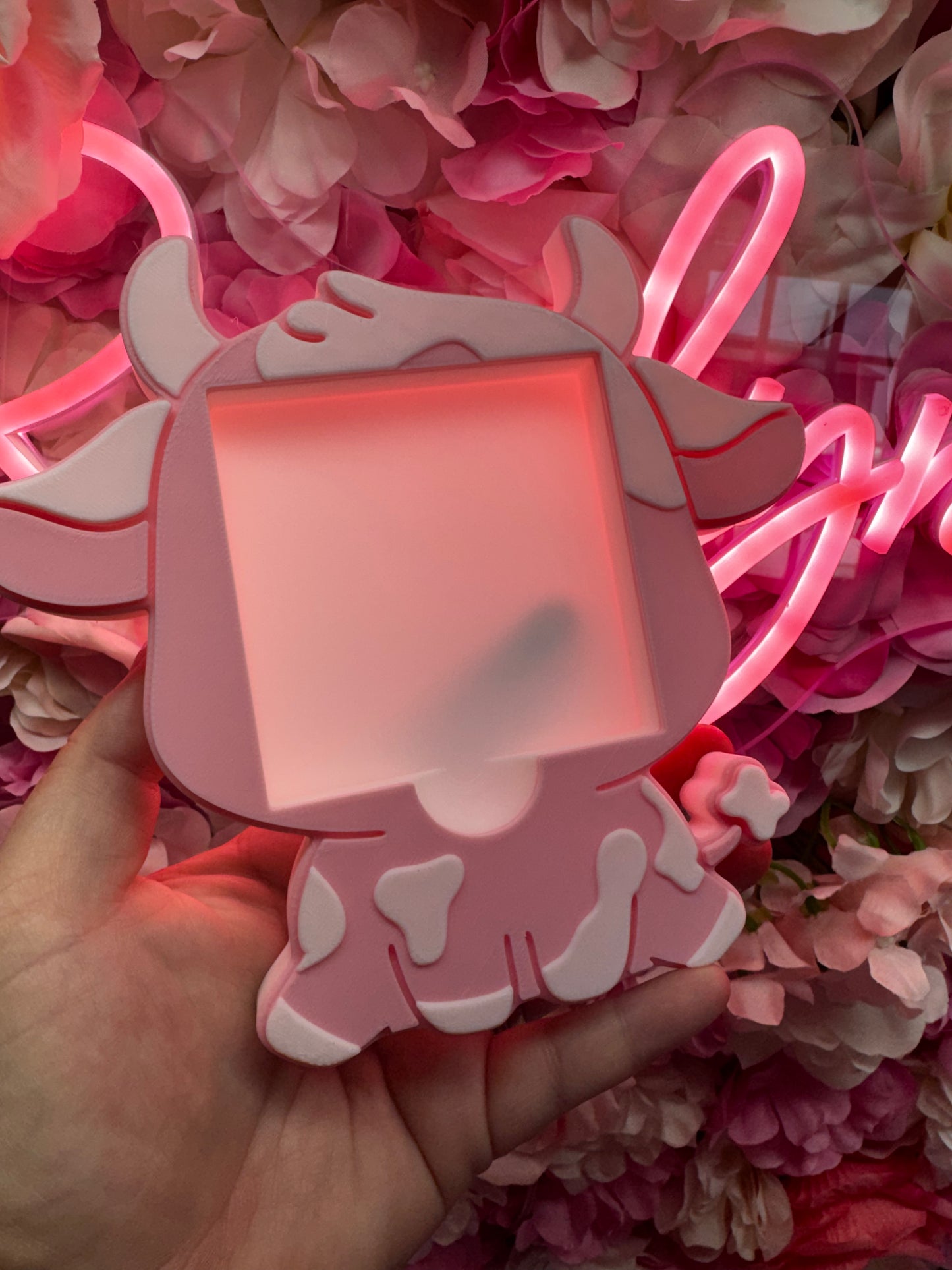 PINK COW STICKY NOTE HOLDER-3D PRINTED