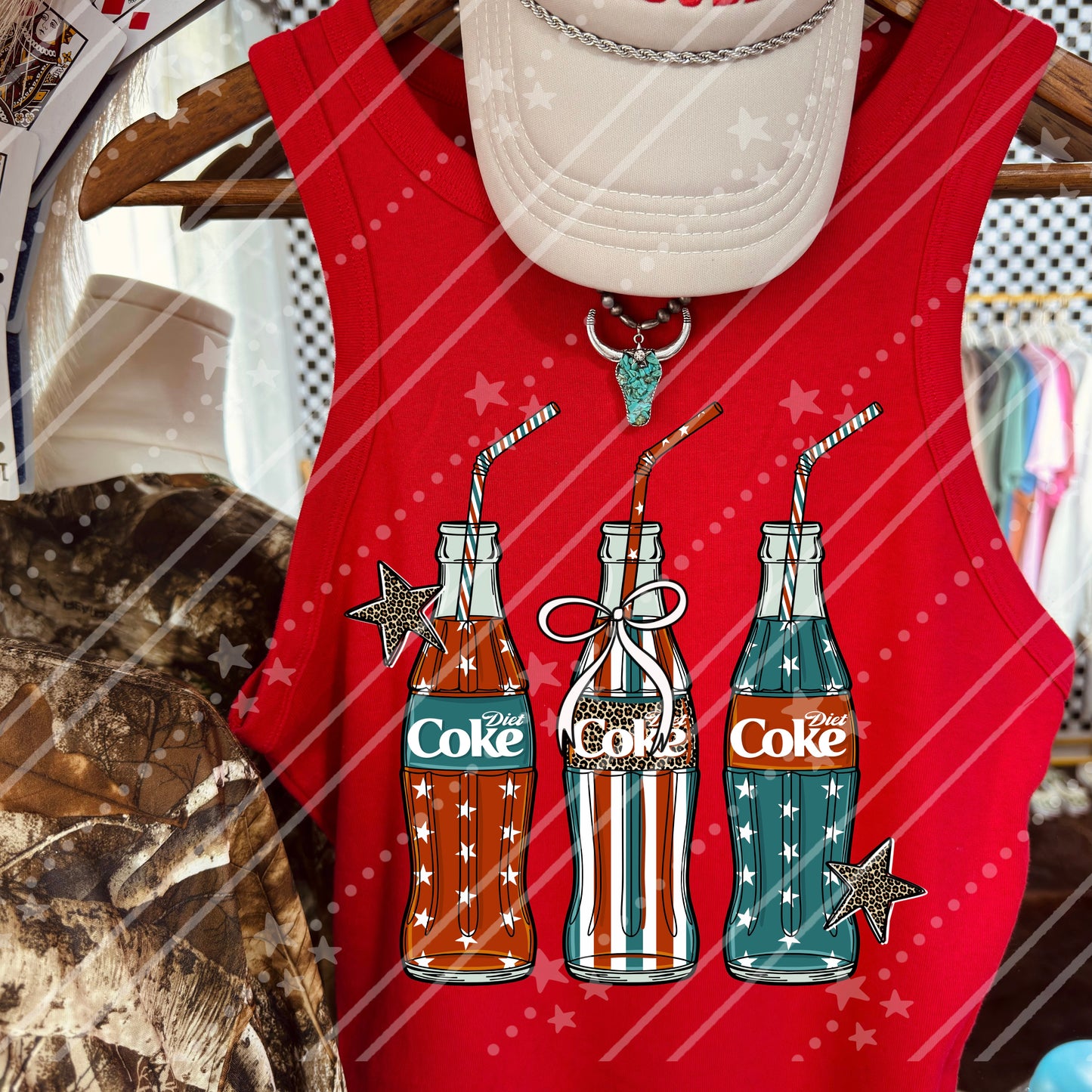 DIET COKE DISTRESSED- DTF TRANSFER
