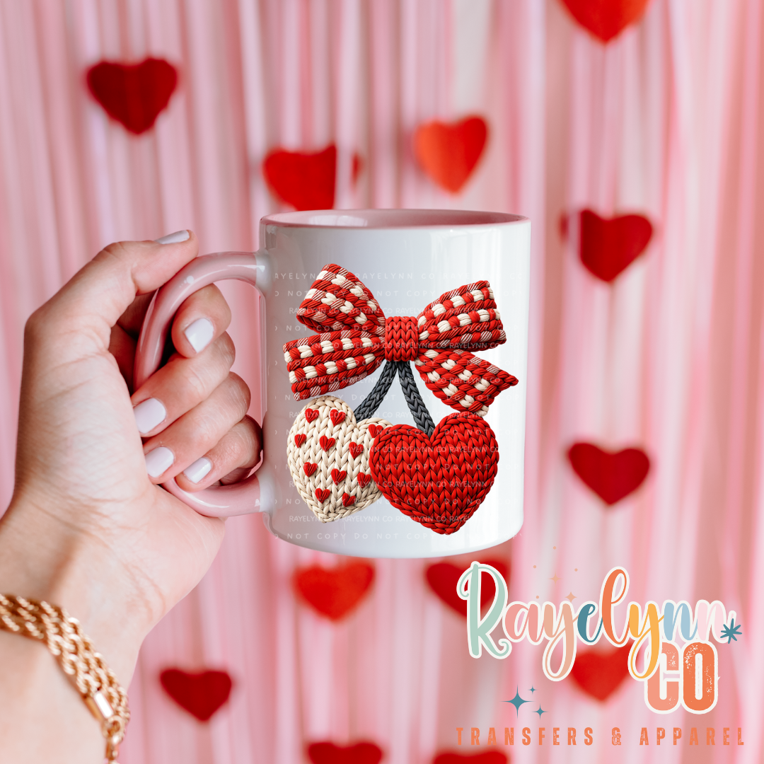 KNIT BOW- UV DTF DECAL