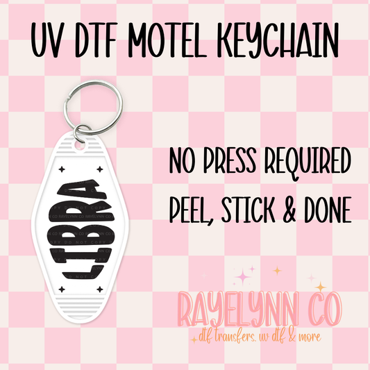 LIBRA- UV DTF MOTEL KEYCHAIN