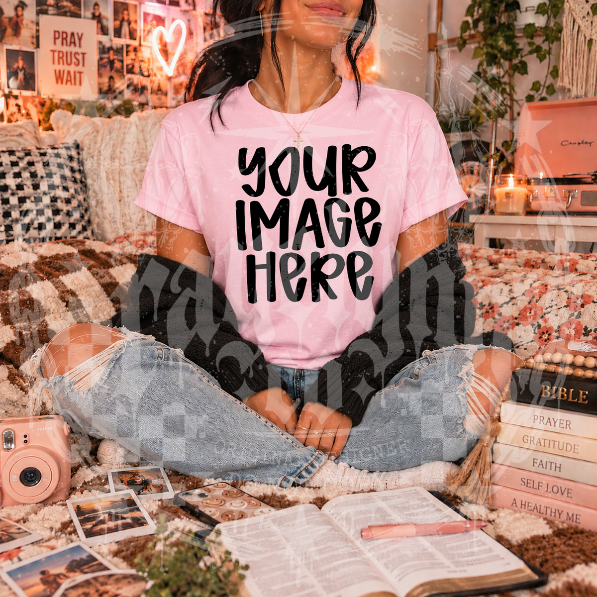 GILDAN PINK BLANK MOCKUP- DIGITAL DOWNLOAD