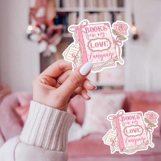 LOVE LANGUAGE- DYE CUT STICKER