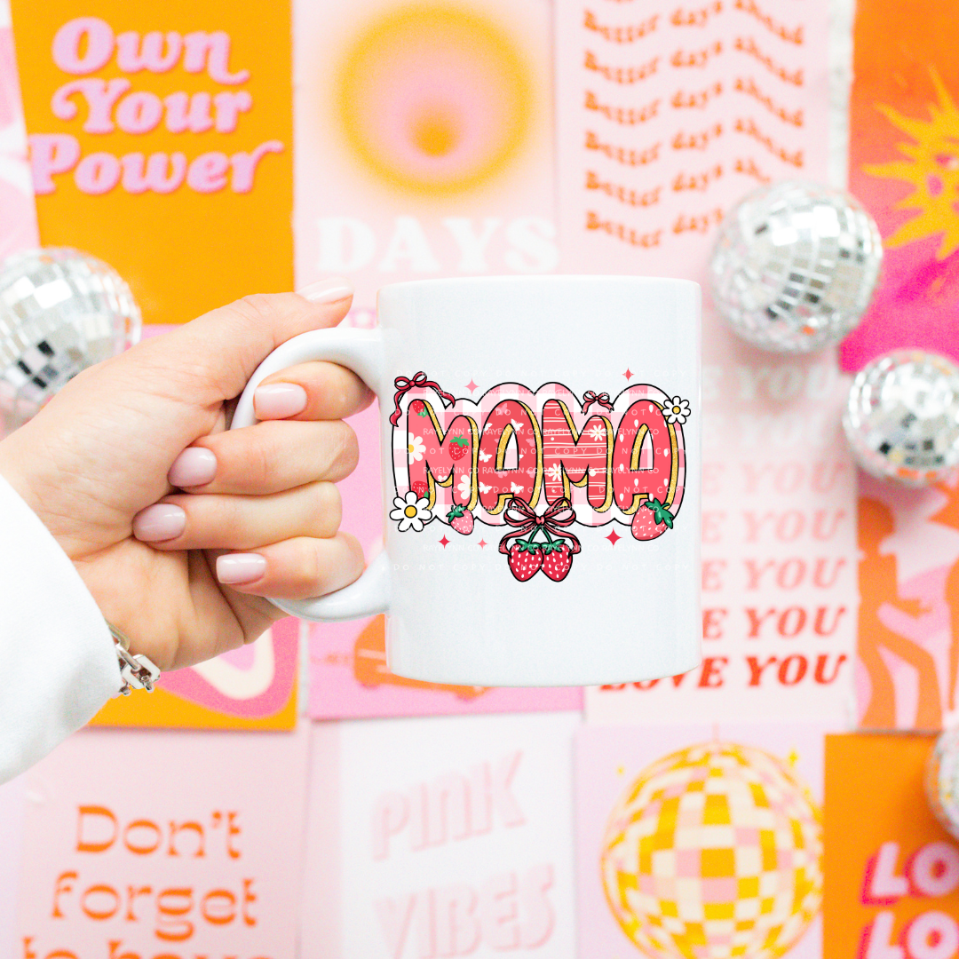 STRAWBERRY MOM- UV DTF DECAL
