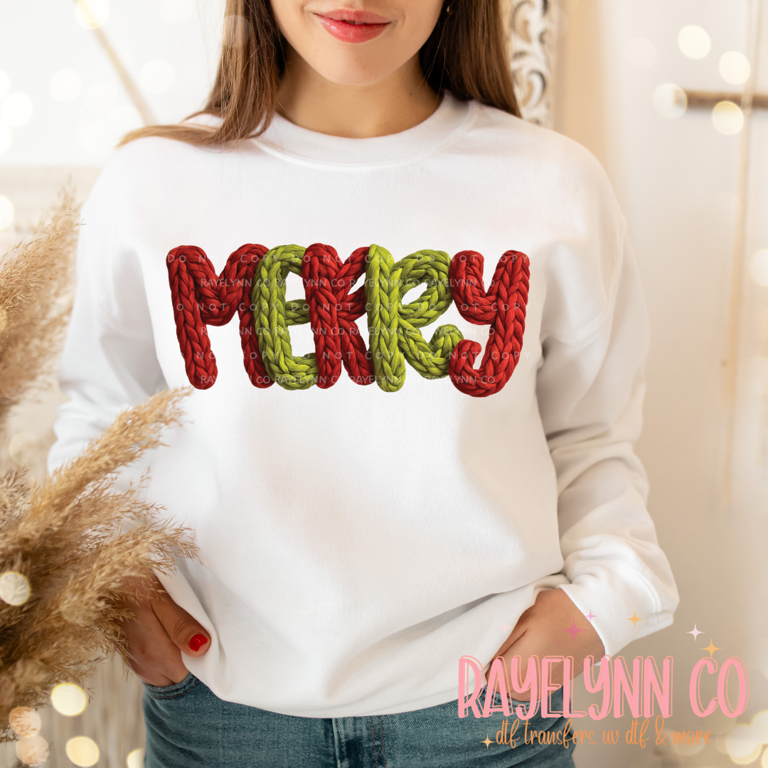 MERRY FAUX CROCHET- DTF