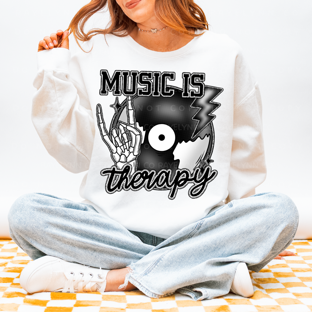 MUSIC IS MY THERAPY- DTF TRANSFER
