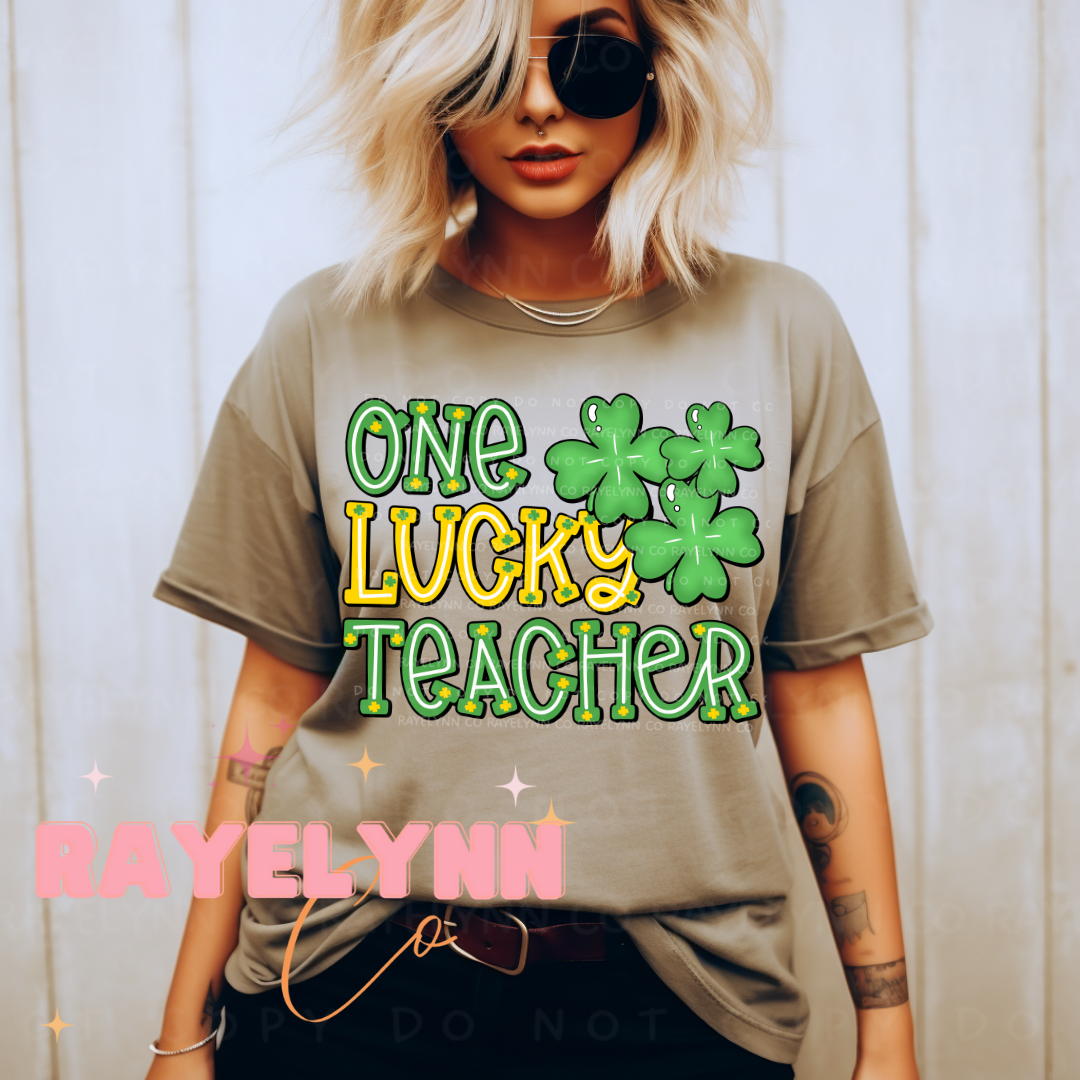 ONE LUCKY TEACHER- DTF