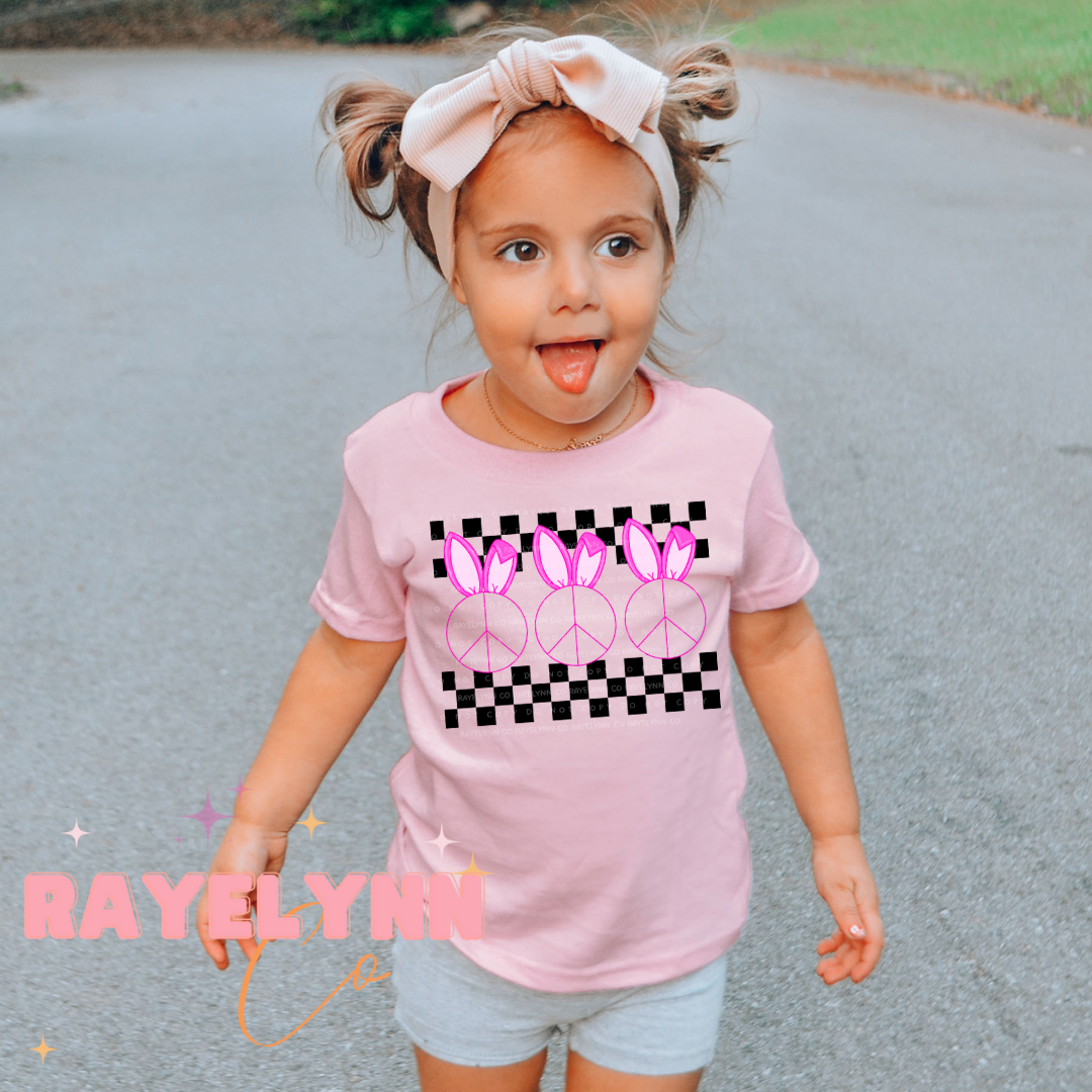 PINK PEACE EARS- DTF