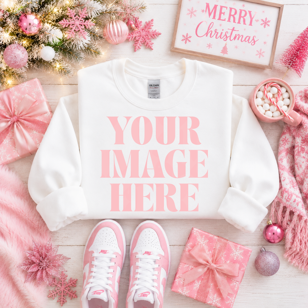 GILDAN WHITE BLANK MOCKUP- DIGITAL DOWNLOAD