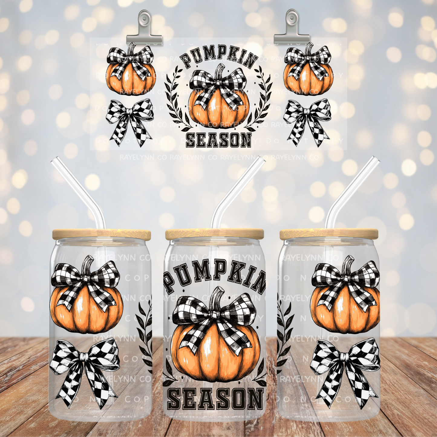 PUMPKIN SEASON- UV DTF WRAP