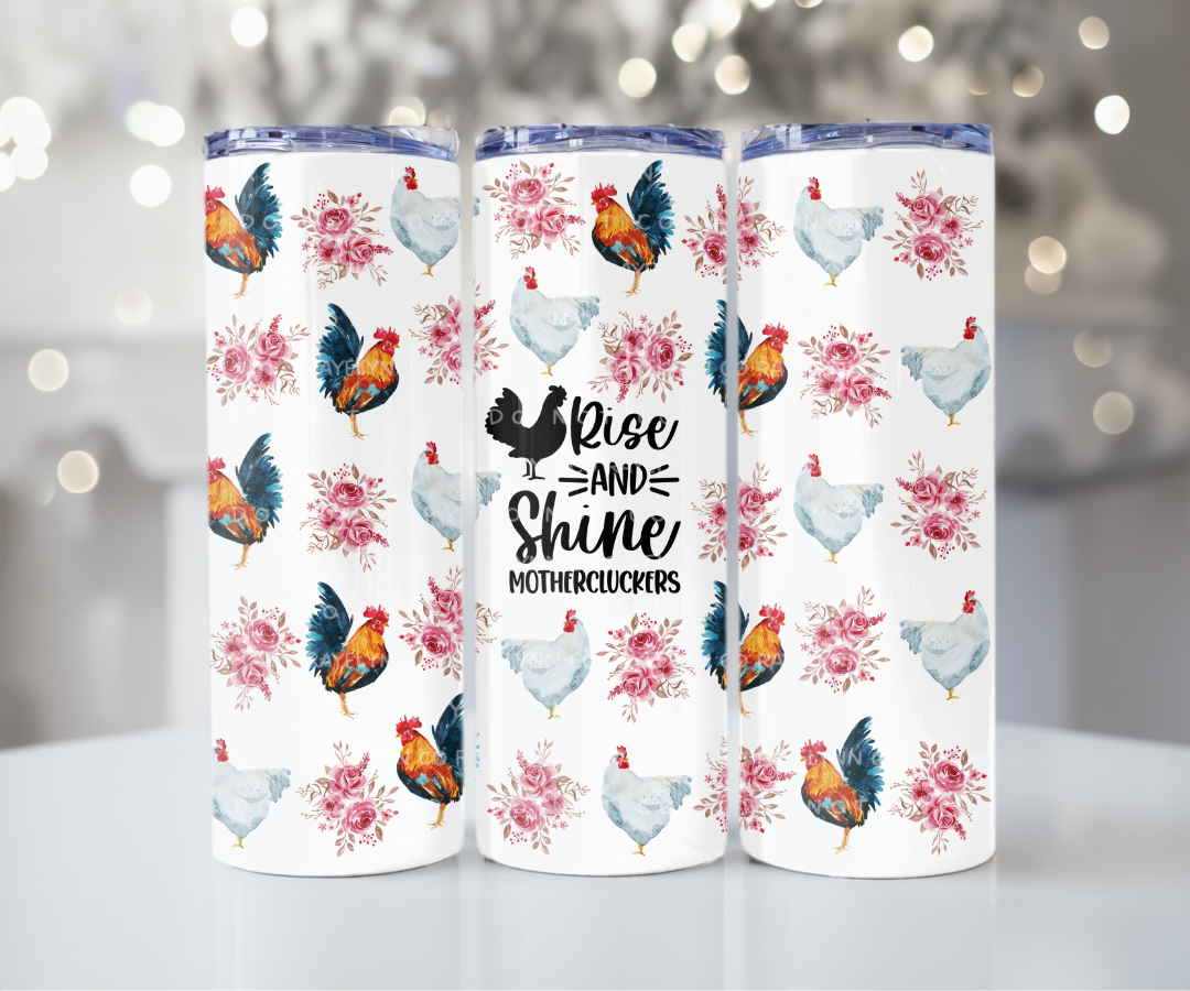 RISE & SHINE- 20 OZ SKINNY UV DTF WRAP