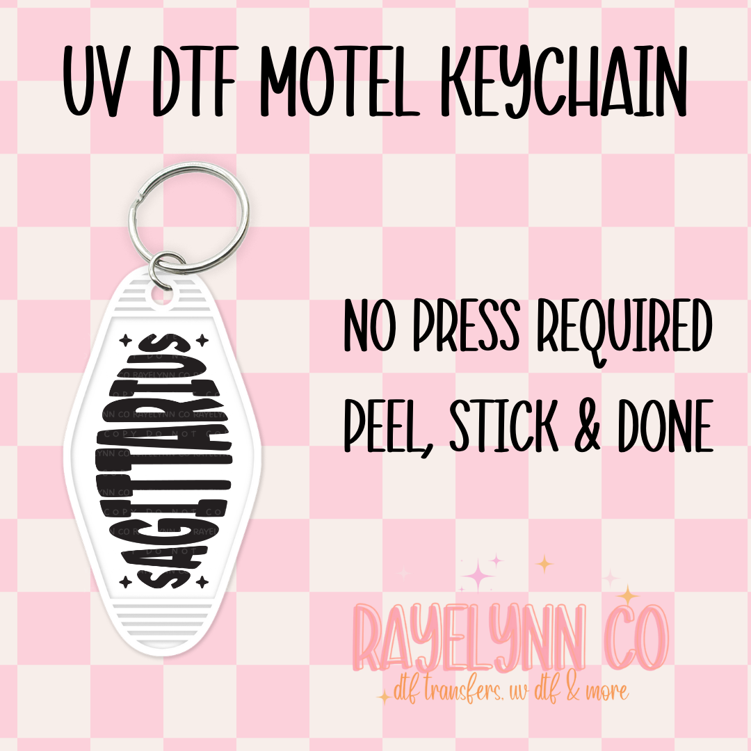 SAGITTARIUS- UV DTF MOTEL KEYCHAIN