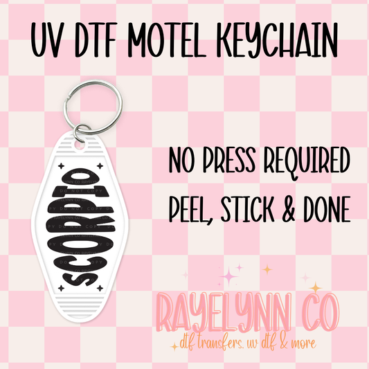 SCORPIO- UV DTF MOTEL KEYCHAIN