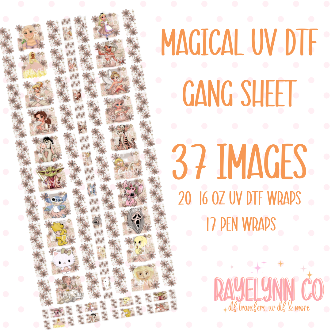 MAGICAL UV DTF PREMADE GANG SHEET 22X48