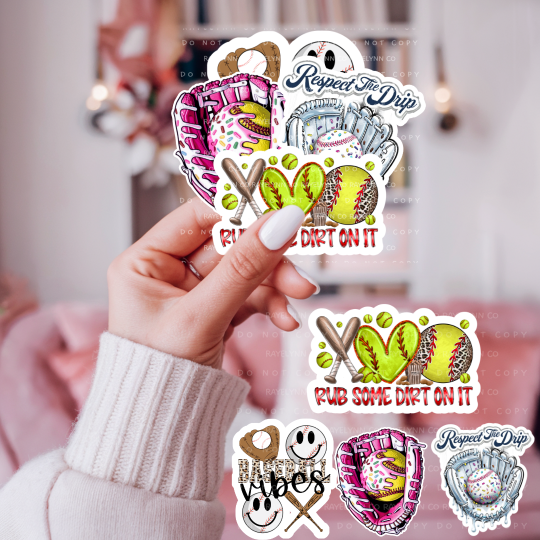 SPORTS STICKER PACKAGE- DYE CUT STICKER