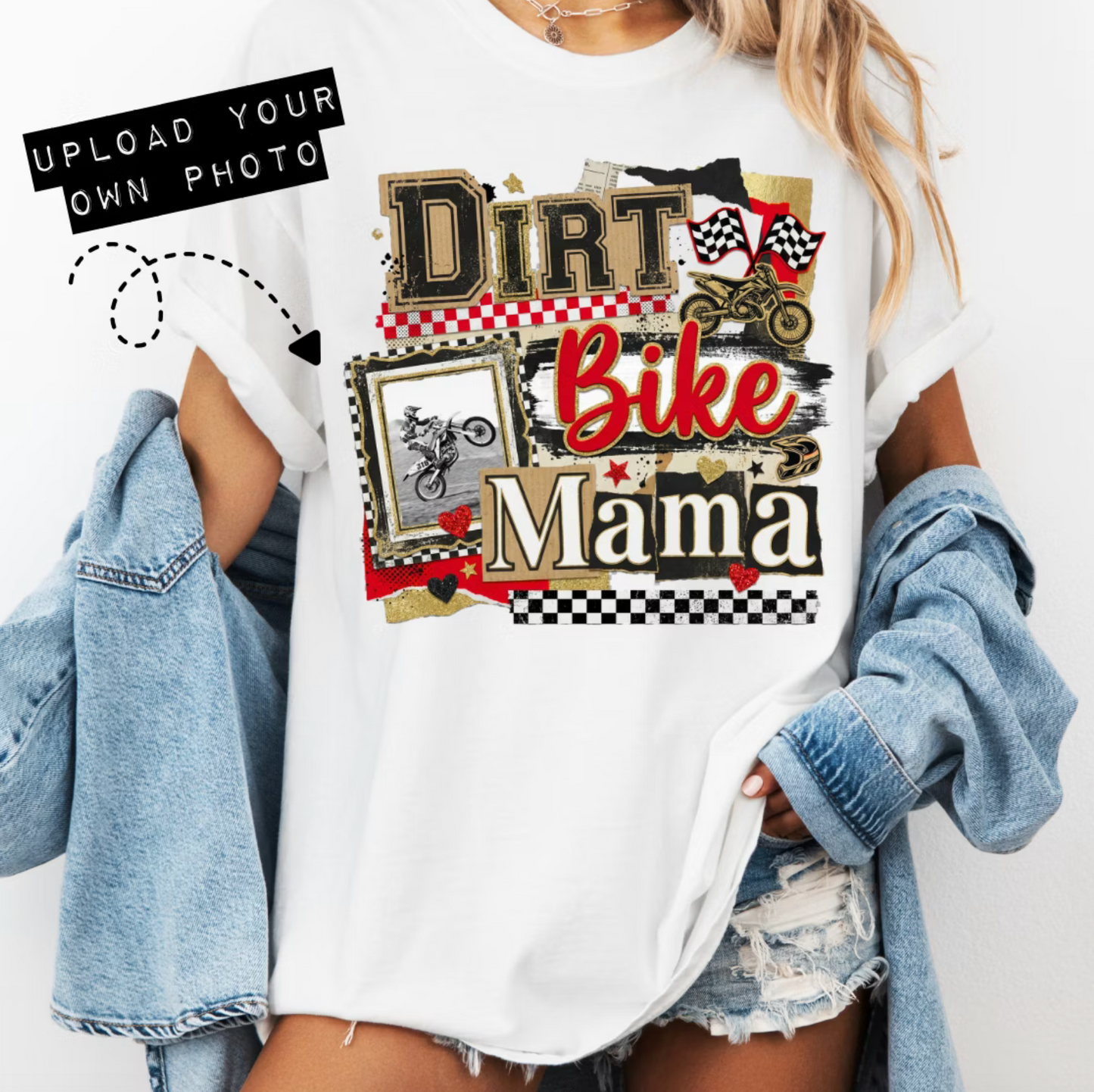 DIRT BIKE MAMA W/IMAGE (CUSTOM)- DTF TRANSFER