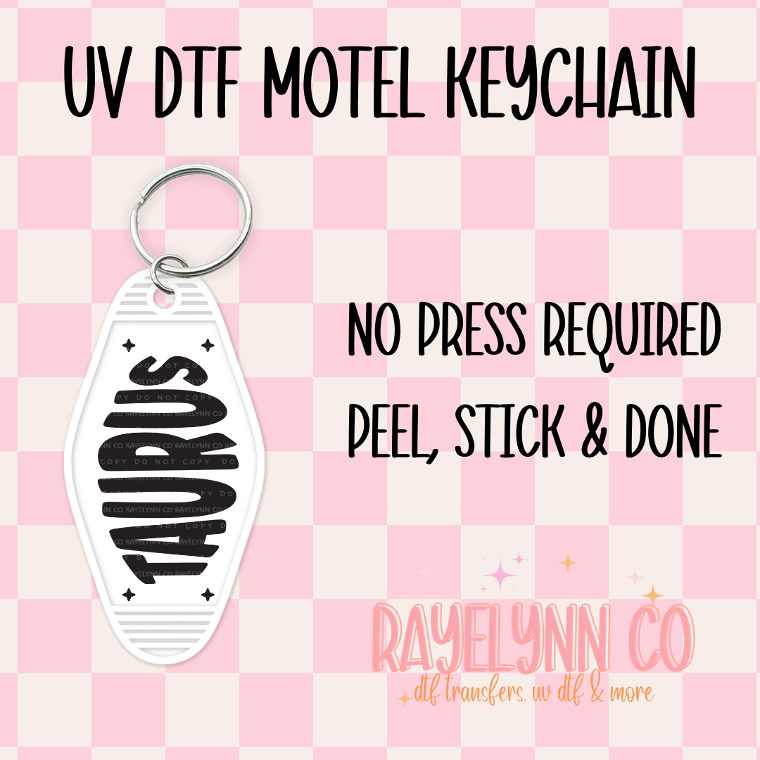 TAURUS- UV DTF MOTEL KEYCHAIN