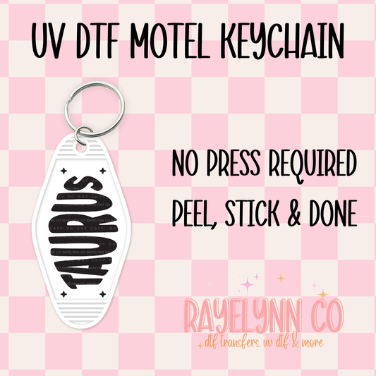 TAURUS- UV DTF MOTEL KEYCHAIN
