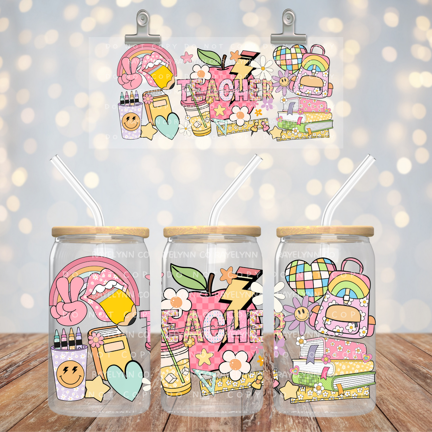 TEACHER BOLT- UV DTF WRAP