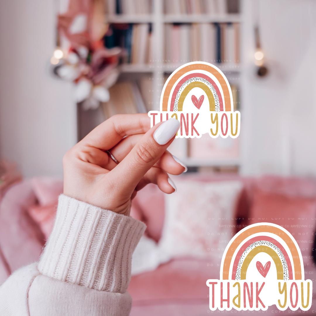 THANK YOU- RETRO RAINBOW
