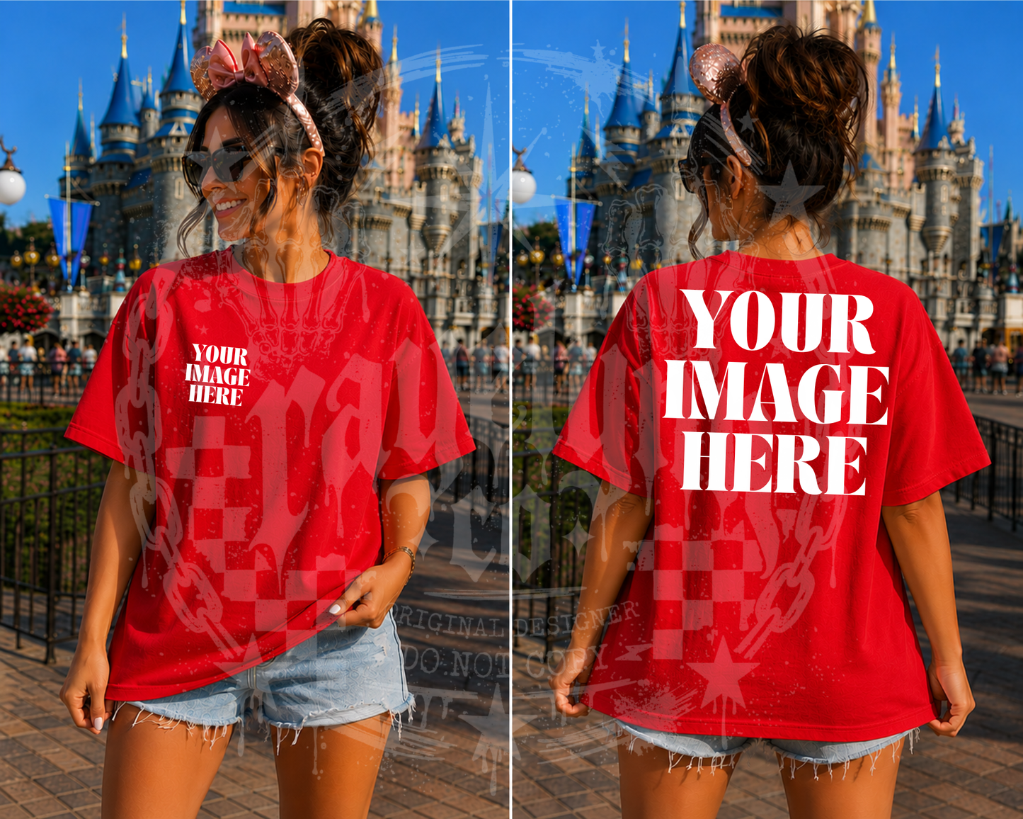 GILDAN RED BLANK MOCK UP- DIGITAL DOWNLOAD