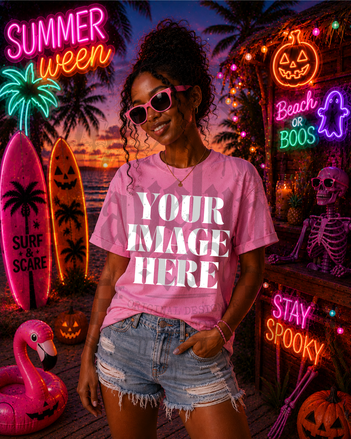 GILDAN PINK BLANK MOCK UP- DIGITAL DOWNLOAD