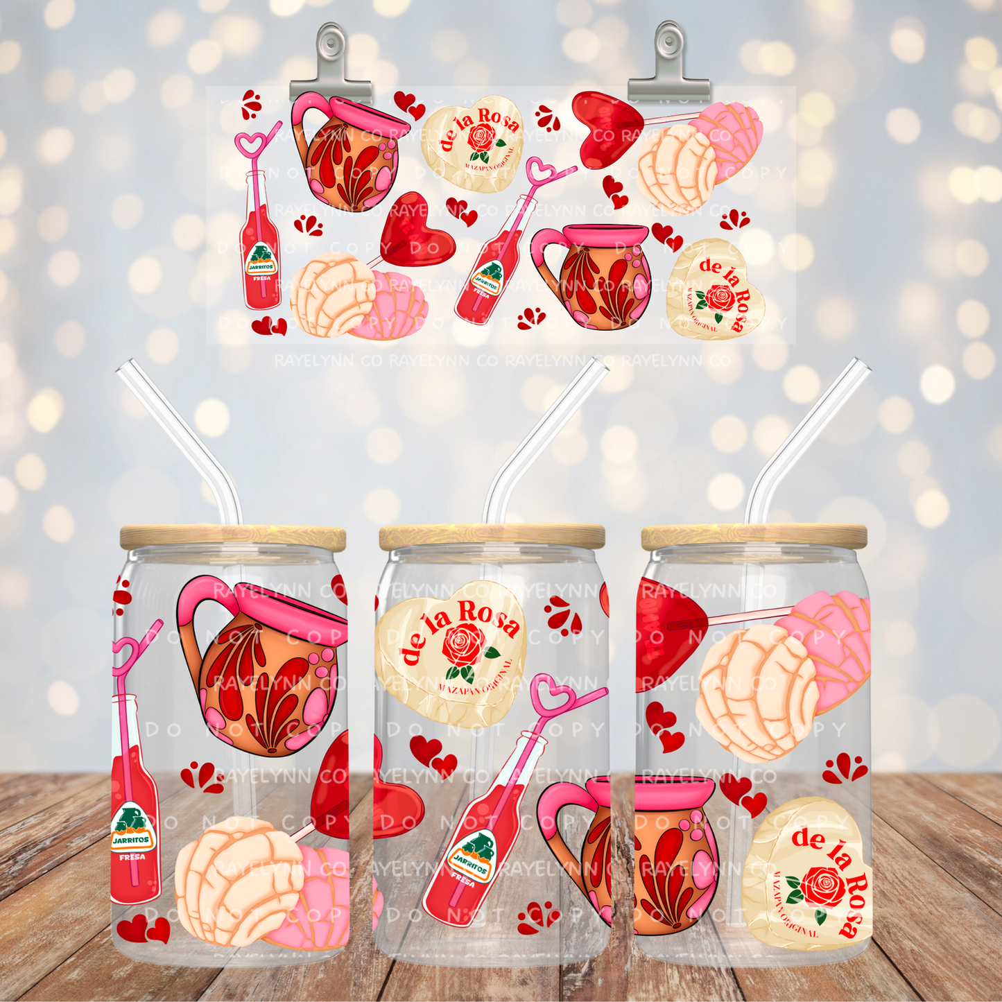 VALENTINE'S DAY SNACKS- UV DTF WRAP